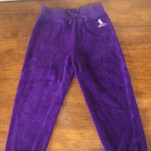 Juicy couture purple velvet track 4t track pants